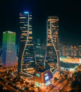 raffles city night
