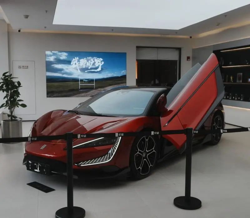 red car retail store