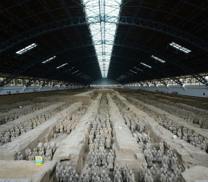 terracotta army wide view xian